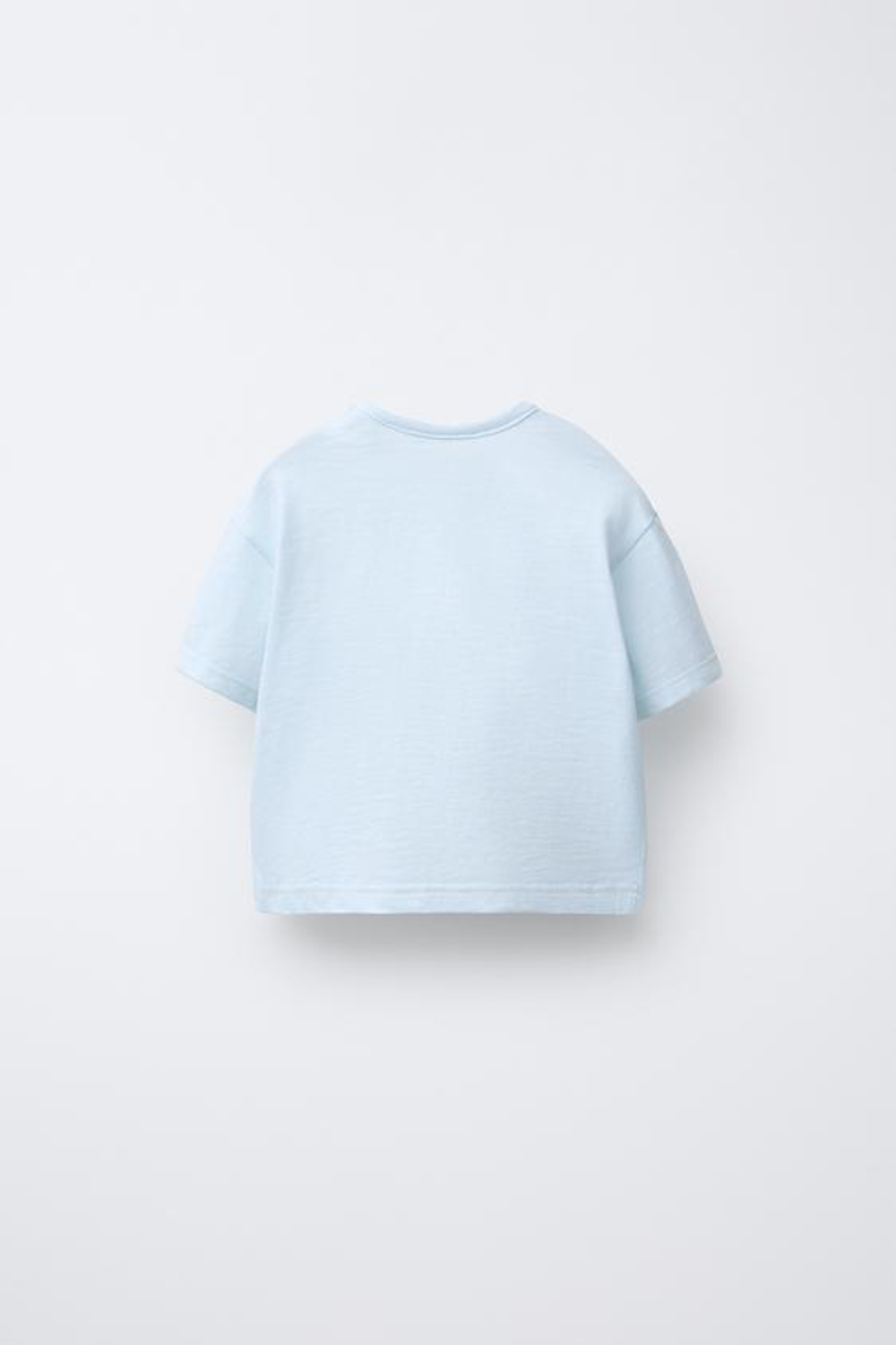 ZARA ФУТБОЛКА С АППЛИКАЦИЕЙ ЖИРАФ, ГОЛУБОЙ