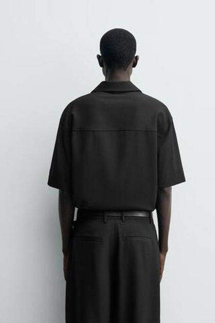 ZARA ПОЛО С МОЛНИЕЙ, ЧЕРНЫЙ