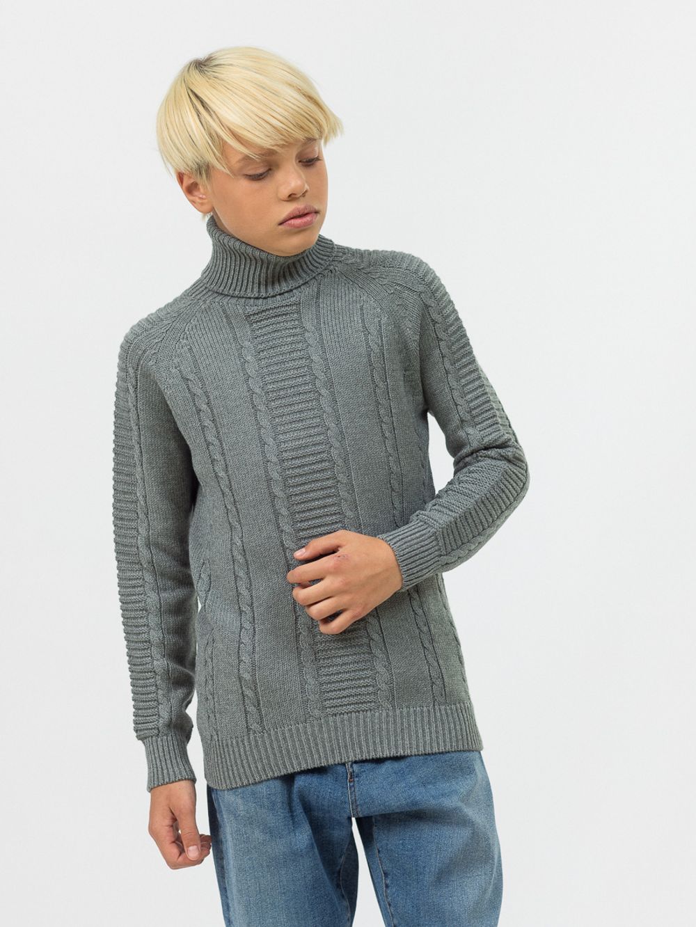 Джемпер для мальчика AT440 серый