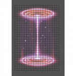 Блокнот 120х170 мм, скрепка, Контэнт-Канц, soft-touch, выб. лак, 32 л., диз. внутр. блок в клетку. "CYBERNOTES (портрет юноши в очках крупно)"