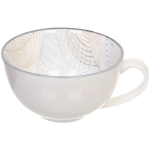 Чайная пара керамическая «Эдельвейс» (кружка 220мл+блюдце), кофейно-синяя