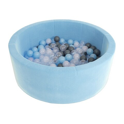 Детский сухой бассейн Romana Airpool Max Голубой с серыми шариками