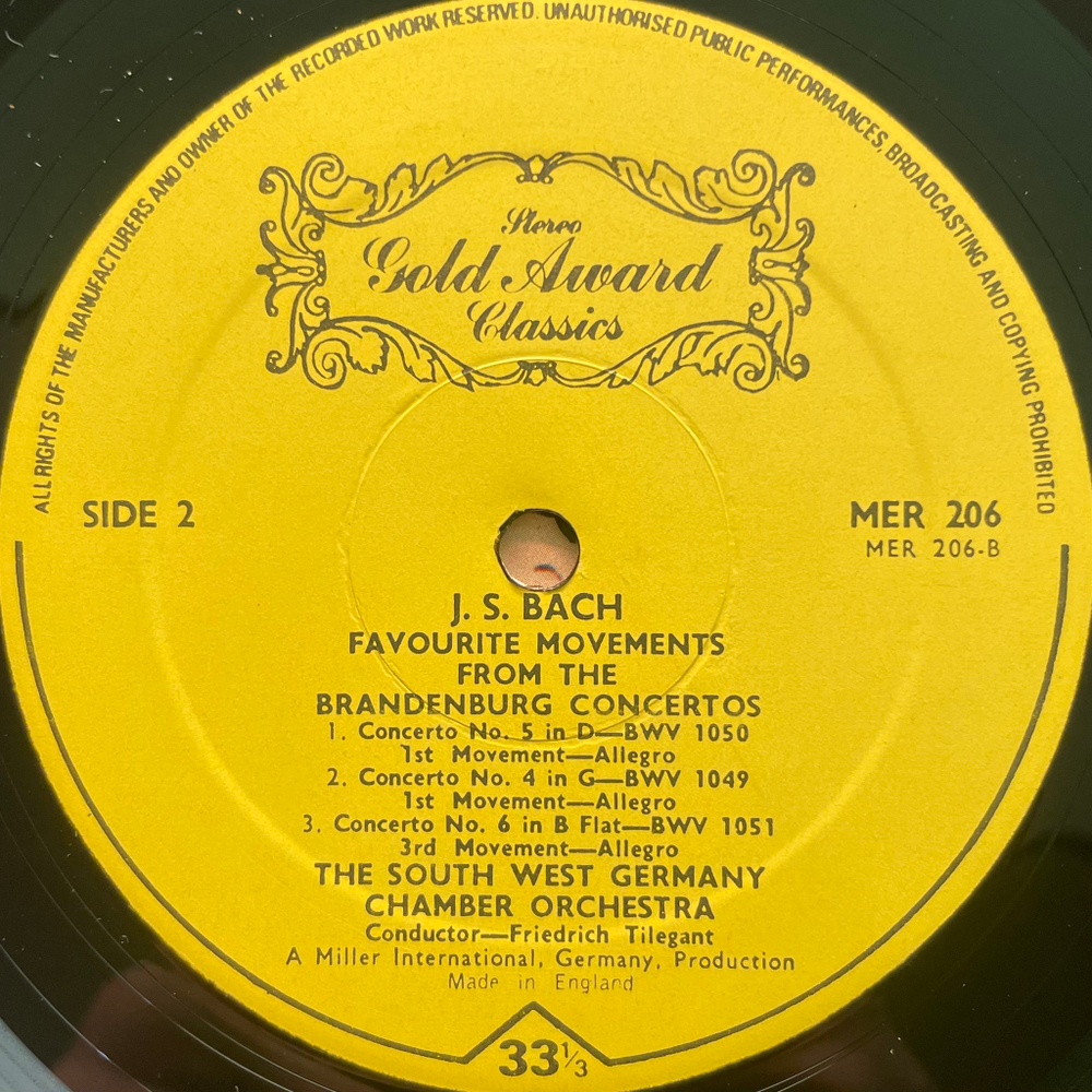 Бах - Фрагменты из Бранденбургских концертов (Англия 1973г.)