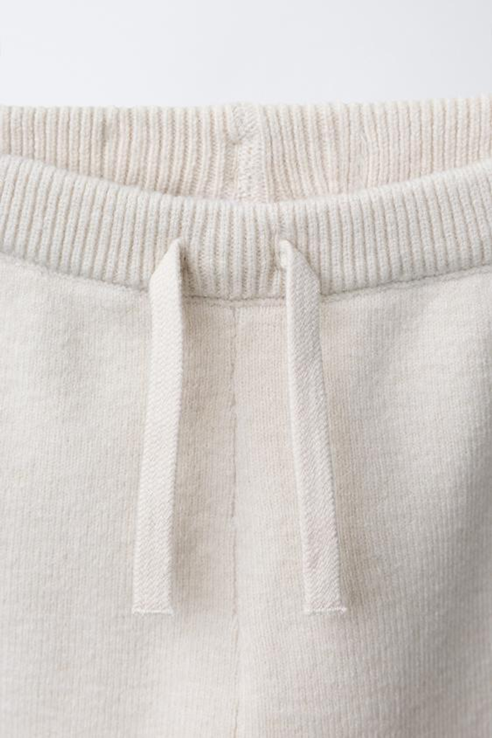 ZARA ТРИКОТАЖНЫЕ БРЮКИ-ДЖОГГЕРЫ, ЦВЕТ ЛЬДА