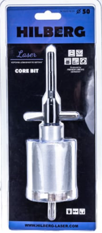 Коронка по бетону алмазная серия Laser SDS+ Ø 50 мм. Hilberg HM250