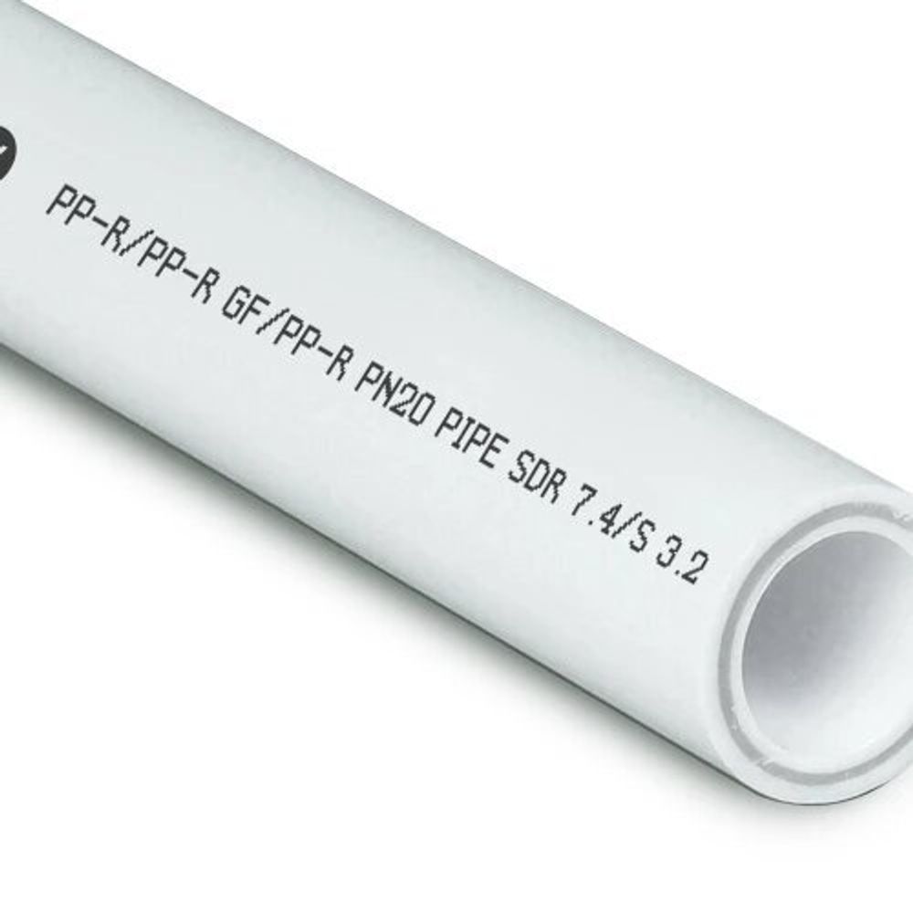 Труба PPR стекловолокно  32х4,4, PN20 2000мм белый, РТП (10332)   НЕГАБАРИТ