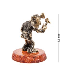 Народные промыслы AM-2117 Фигурка «Лор-врач» (латунь, янтарь)