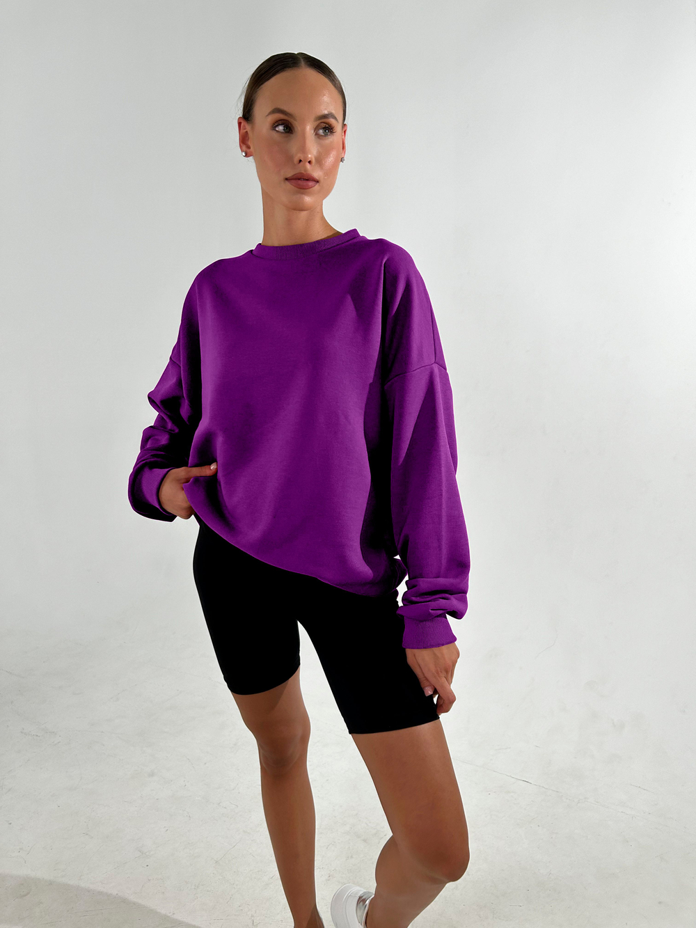 Свитшот женский оверсайз хлопок толстовка