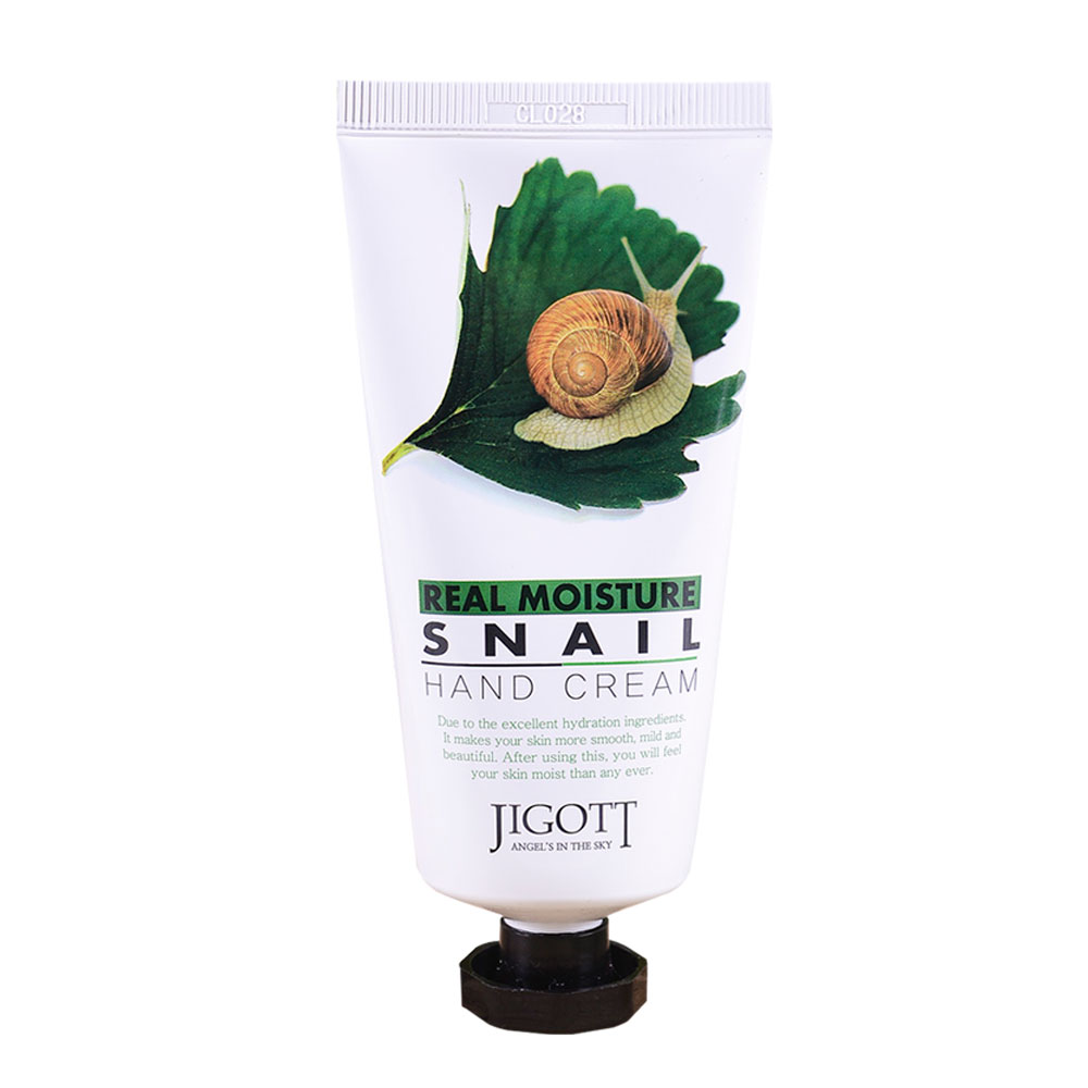 [Jigott] Real Moisture Snail Hand Cream - Крем для рук Муцин Улитки, 100 мл