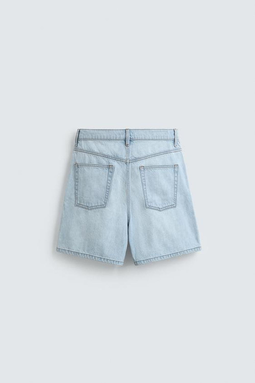 ZARA ДЖИНСОВЫЕ ШОРТЫ RELAXED FIT, ГОЛУБОЙ