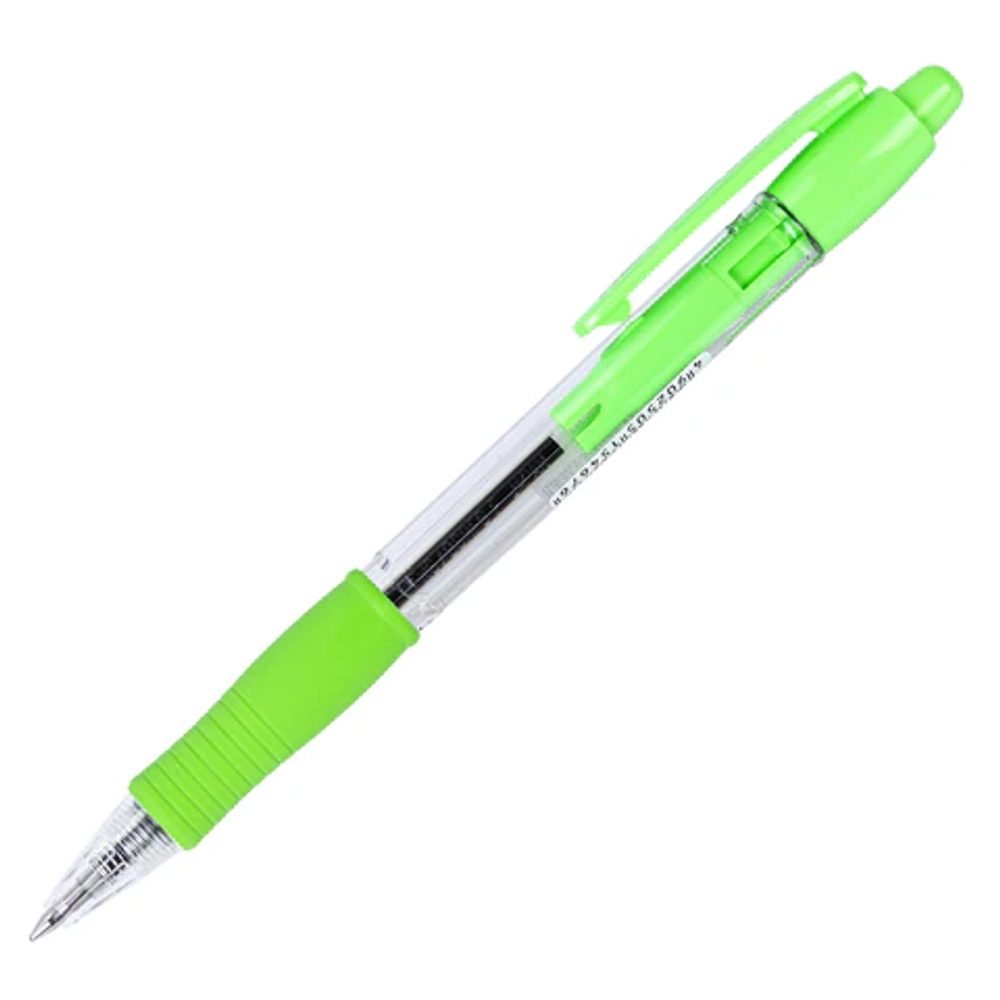 Ручка шариковая масляная автоматическая с грипом PILOT "Super Grip", СИНЯЯ, салатовые детали, узел 0,7 мм, линия письма 0,21 мм, BPGP-10R, BPGP-10R-F SG