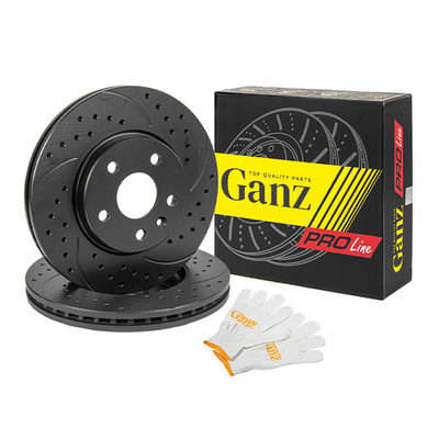 Диск тормозной GANZ передний перфорированный PRO-Line с покрытием (комплект - 2 шт) CHEVROLET Cruze / OPEL Astra J Арт.: GIJ10002S