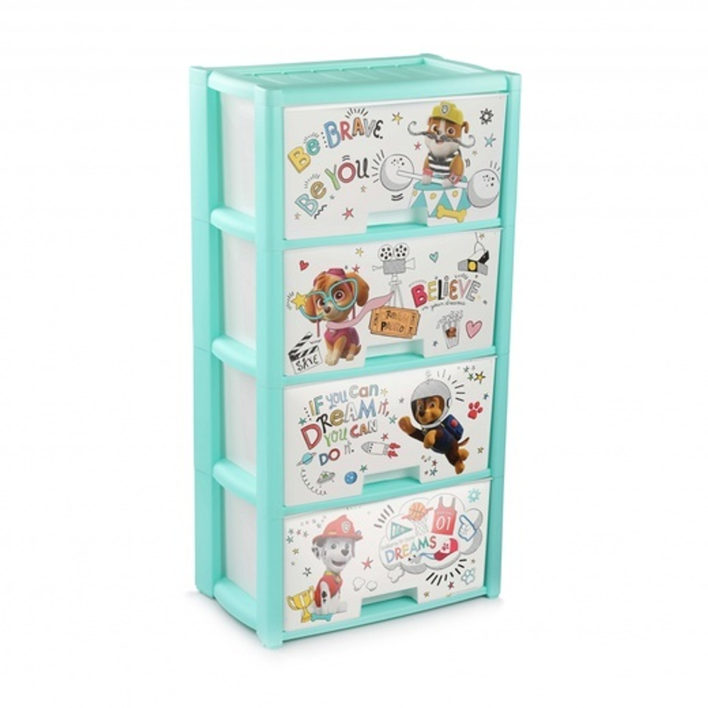 Комод "Щенячий патруль" 4-х секционный М7989