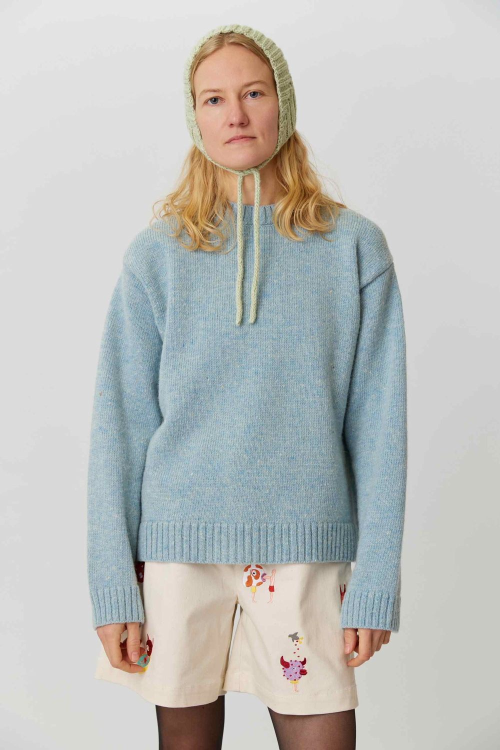 Мини-косынка яблочного цвета