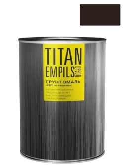 Грунт-эмаль для металлических поверхностей 3 в 1 Ореол Титан гладкая шоколадно-коричневая RAL 8017 0,9 кг