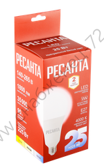 Лампа светодиодная Ресанта LL-R-A95-25W-230-4K-E27