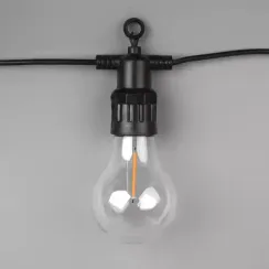 Гирлянда белт-лайт Лампочки 5 м., IP44, УМС, тёмная нить, 10 LED, свечение мульти, 220 В., Luazon Lighting (7989824)