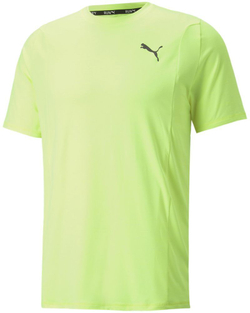 Мужская теннисная футболка Puma Cloudspun Tee - lime squeeze heather