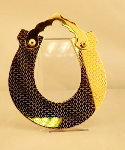 Подкова сувенирная с фианитами "На удачу" (Златоуст)