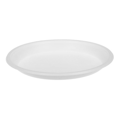 Тарелка D205 (1-секц.) ПС белая (100/1200 шт.) Диапазон