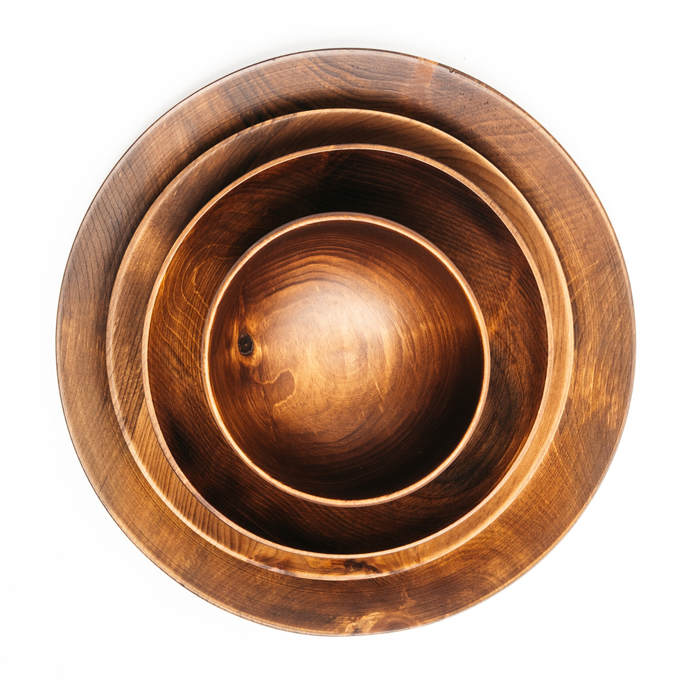 Набор деревянных тарелок блюдо Art of Siberia из древесины Сибирского Кедра TN47