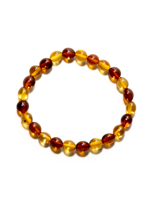 Детский браслет из цельного янтаря. Браслет для детей из натуральных камней