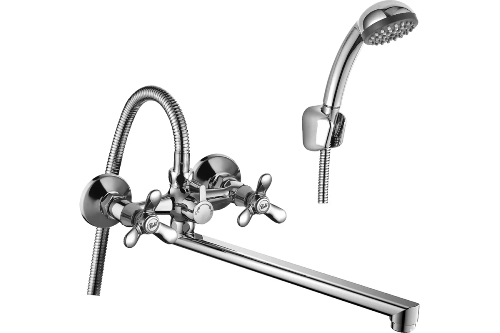 Смеситель для ванны Rossinka Q02-80 универсальный