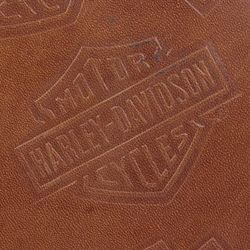 Обложка для паспорта Harley Davidson коричневая с круговым тиснением