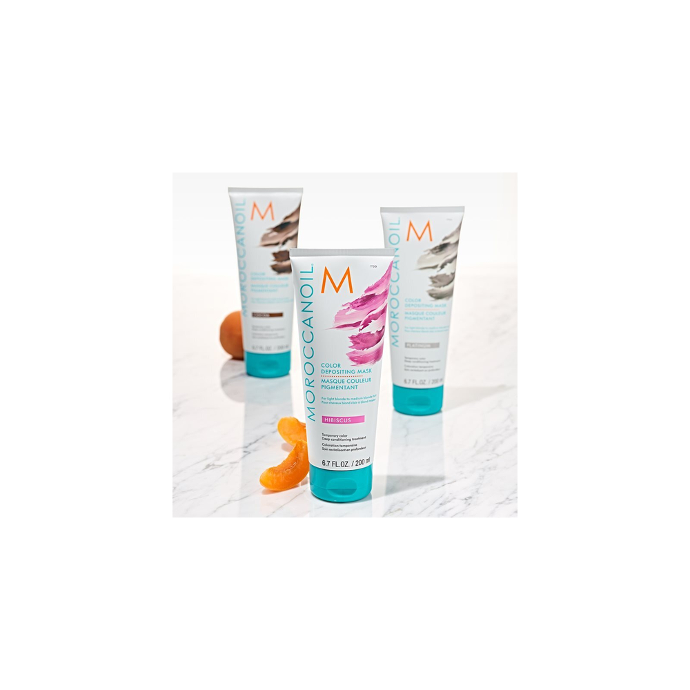 Moroccanoil Color Depositing - нежная питательная маска без стойких красящих пигментов /  Platinum 200  ml  / GTIN 7290113140622