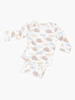 Боди Mjölk Ёжики на экрю с длинным рукавом, уценка