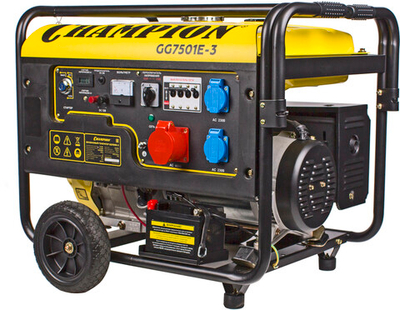 Бензиновый генератор (7.1 кВт) CHAMPION GG7501E-3