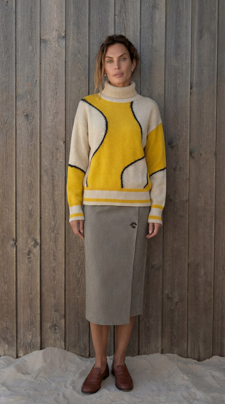 Юбка midi c запахом