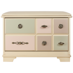 Банкетка Пандора 3 с обувницей Айвори Акварель