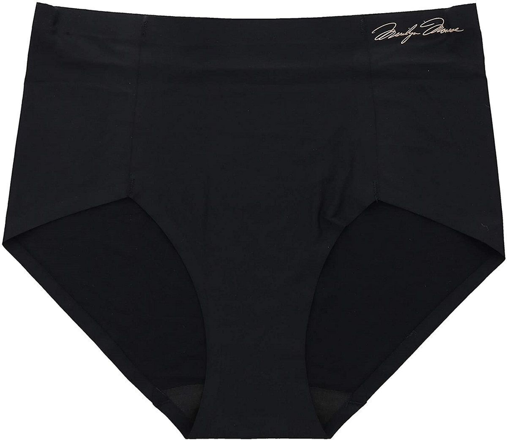 Гладкие бесшовные высокие трусики (Размер: M) (Цвет: черный)