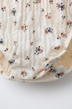 ZARA БОДИ С ЦВЕТОЧНЫМ КРУЖЕВОМ, ЭКРЮ