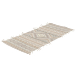 Ковер из хлопка, шерсти и джута с геометрическим орнаментом из коллекции ethnic, 70х160 см