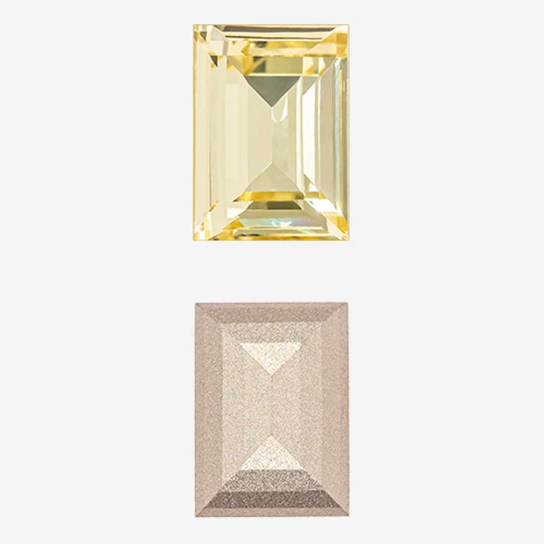 Кристалл Прямоугольник (Step Cut Fancy Stone), оттенок "Jonquel", 14*10мм