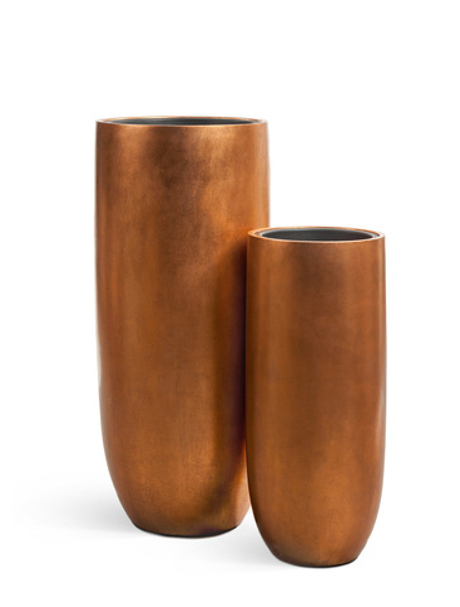 Кашпо TREEZ Effectory - серия Metal - Высокий округлый конус