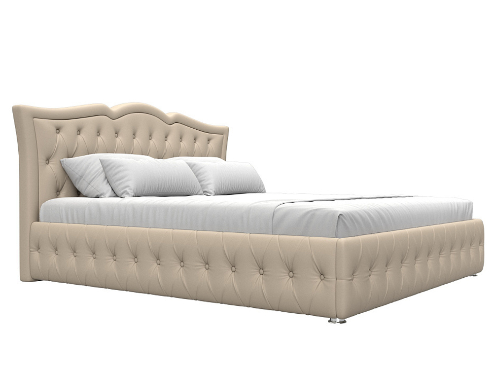 Кровать интерьерная Герда 180, Бежевый, Экокожа, 108353