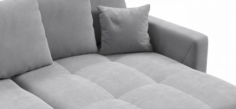 Угловой диван Босс Тренд Велюр Монолит сталь