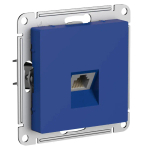 ATLASDESIGN РОЗЕТКА компьютерная RJ45 кат. 6A, механизм, АКВАМАРИН