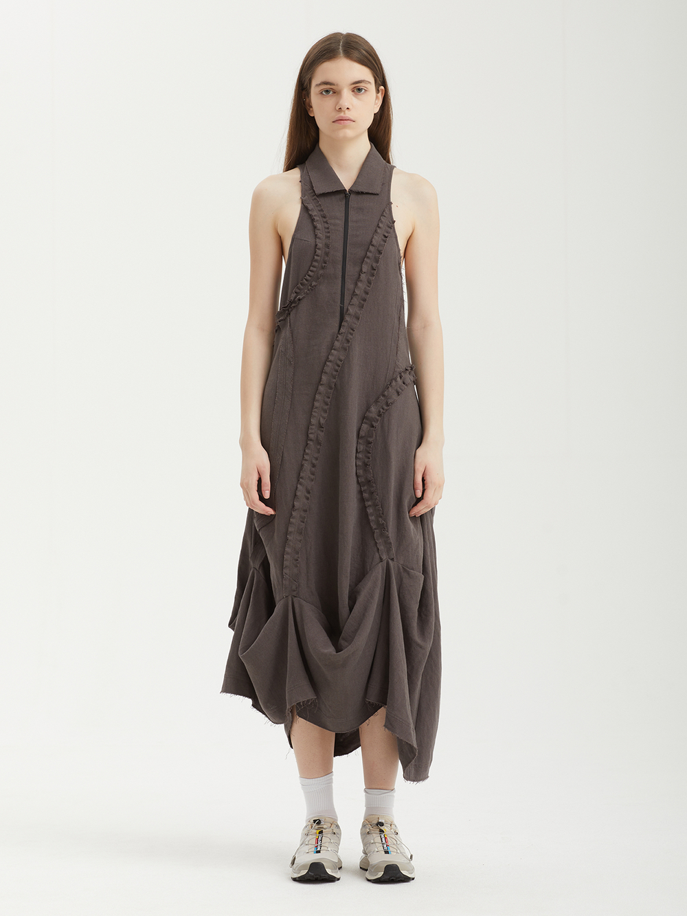 Платье Ruffle Linen Maxi