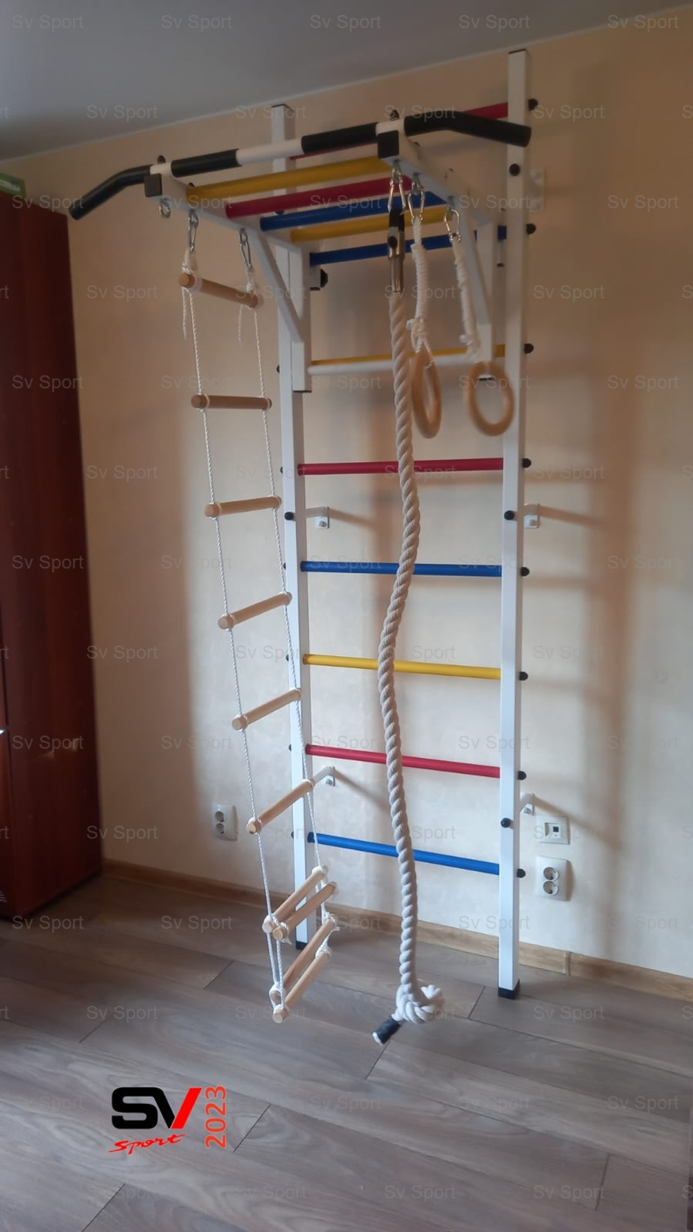 Монтаж шведской стенки Sv Sport в пеноблочные, газоблочные стены