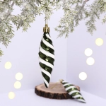 Ёлочные игрушки «Таинственное очарование» Сосульки 10 см (набор 2шт), изумруд