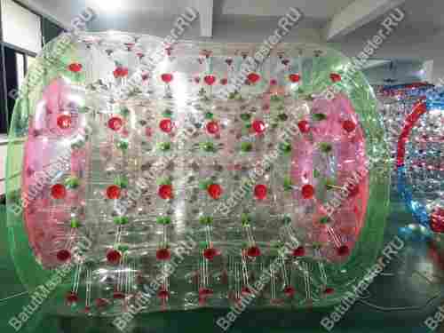 Аттракцион Водный роллер (Гидророллер) "Розово-зеленый" ПВХ, 2.2*2*2 м