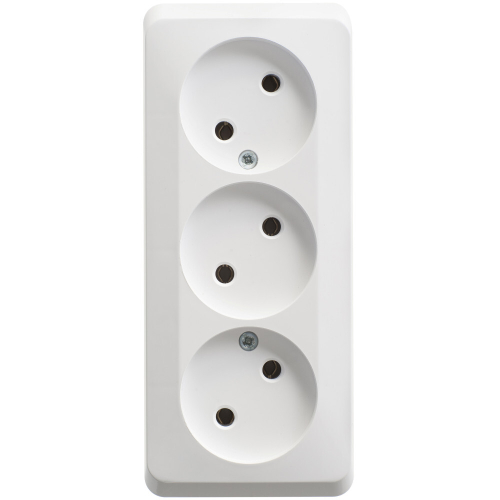 Розетка 3-м ОП с/з бел. Этюд Schneider