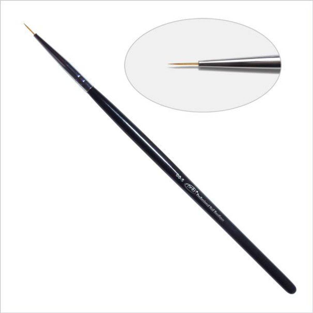 PNB 1D. Кисть для дизайна круглая 00-s PNB, нейлон/ Nail Art Brush round 00-s, nylon