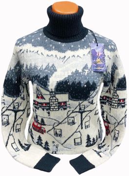 Pulltonic женский из шерсти и кашемира "Горные лыжи" Размеры (42-50). LADY