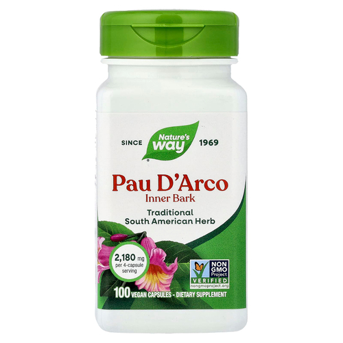 Nature's Way, кора муравьиного дерева, внутренний слой, 100 веганских капсул (0,54 мг в 1 капсуле)