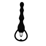 Анальная цепочка с вибрацией Black Mont 5.1 (Цвет: черный)